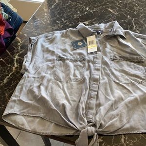 Brand new- drop shoulder camp shirt